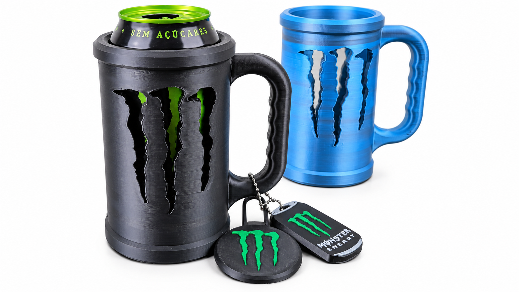 Kit de copo Monster em impressão 3D